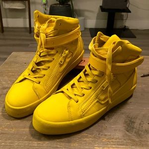 Zara High Top Yellow Sneakers